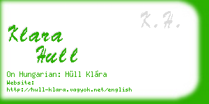 klara hull business card