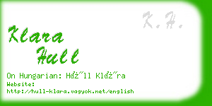 klara hull business card